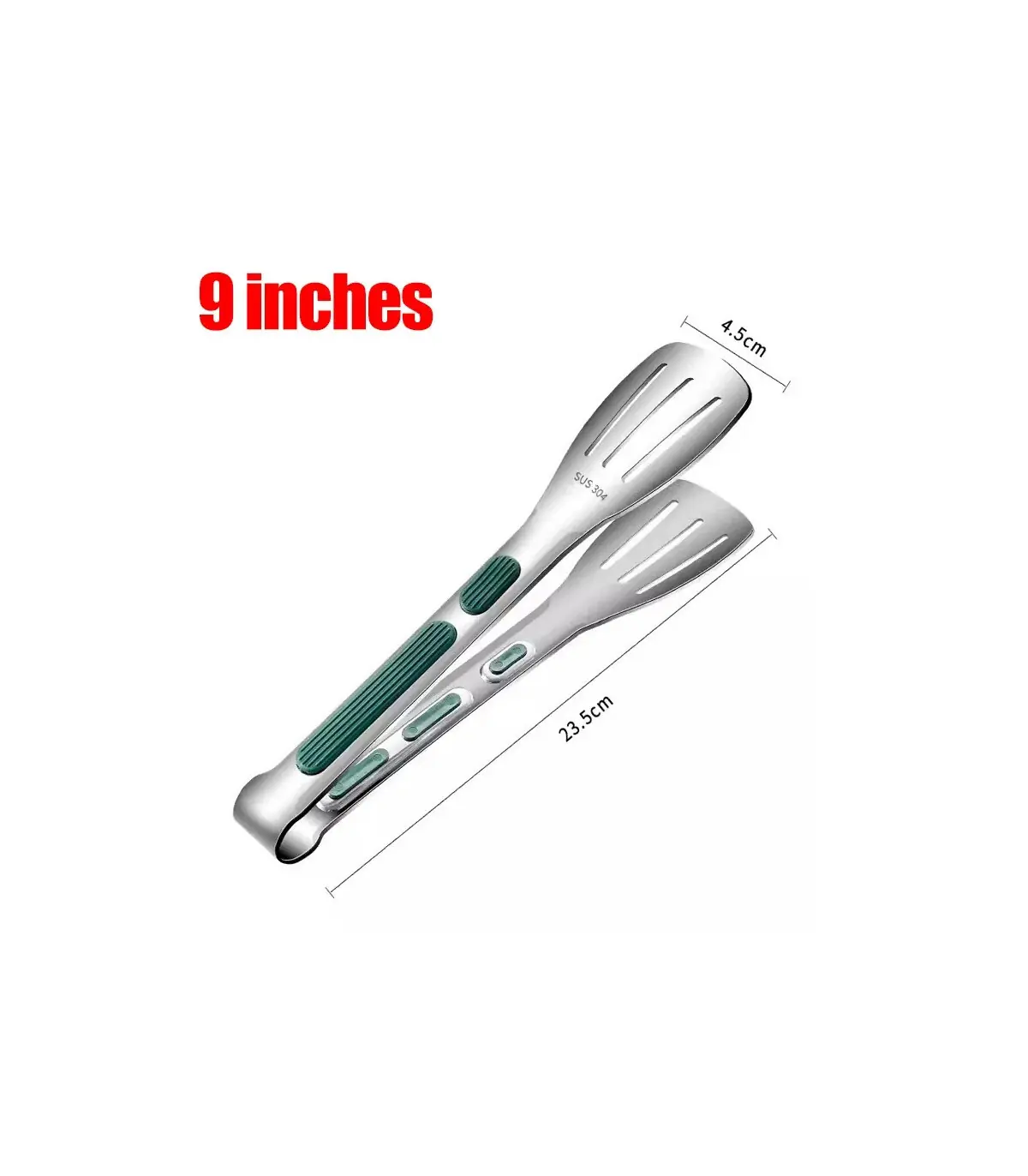 [9 inch] Nouvelles pinces alimentaires en acier inoxydable BBQ viande salade pain pince Barbecu