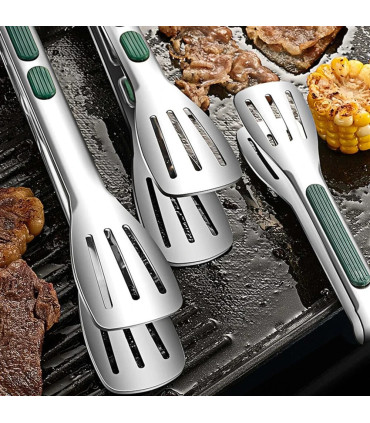 [9 inch] Nouvelles pinces alimentaires en acier inoxydable BBQ viande salade pain pince Barbecu