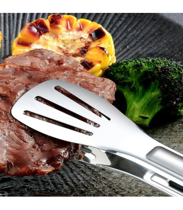 [9 inch] Nouvelles pinces alimentaires en acier inoxydable BBQ viande salade pain pince Barbecu