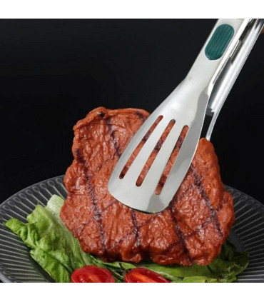 [9 inch] Nouvelles pinces alimentaires en acier inoxydable BBQ viande salade pain pince Barbecu