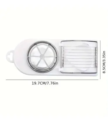 [WHITE] Trancheur d\'œufs multifonctionnel en acier inoxydable, séparateur fantaisie, outil de c