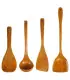 [4pcs] Ensemble d\'ustensiles de cuisine en bois, cuillères en bois pour la cuisine, ustensiles,