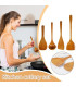 [4pcs] Ensemble d\'ustensiles de cuisine en bois, cuillères en bois pour la cuisine, ustensiles,