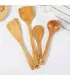 [4pcs] Ensemble d\'ustensiles de cuisine en bois, cuillères en bois pour la cuisine, ustensiles,