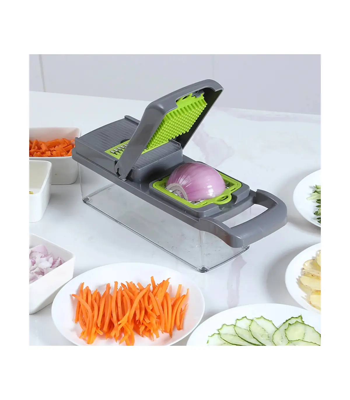 [16 piece set] Trancheuse à légumes multifonctionnelle 16 en 1, trancheuse de fruits et d\'ingré