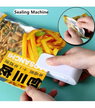 [Yellow] Mini Machine à sceller les sacs thermiques, scelleuse d\'emballage, sacs alimentaires e