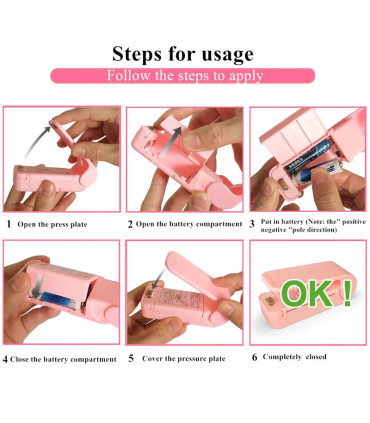 [Yellow] Mini Machine à sceller les sacs thermiques, scelleuse d\'emballage, sacs alimentaires e