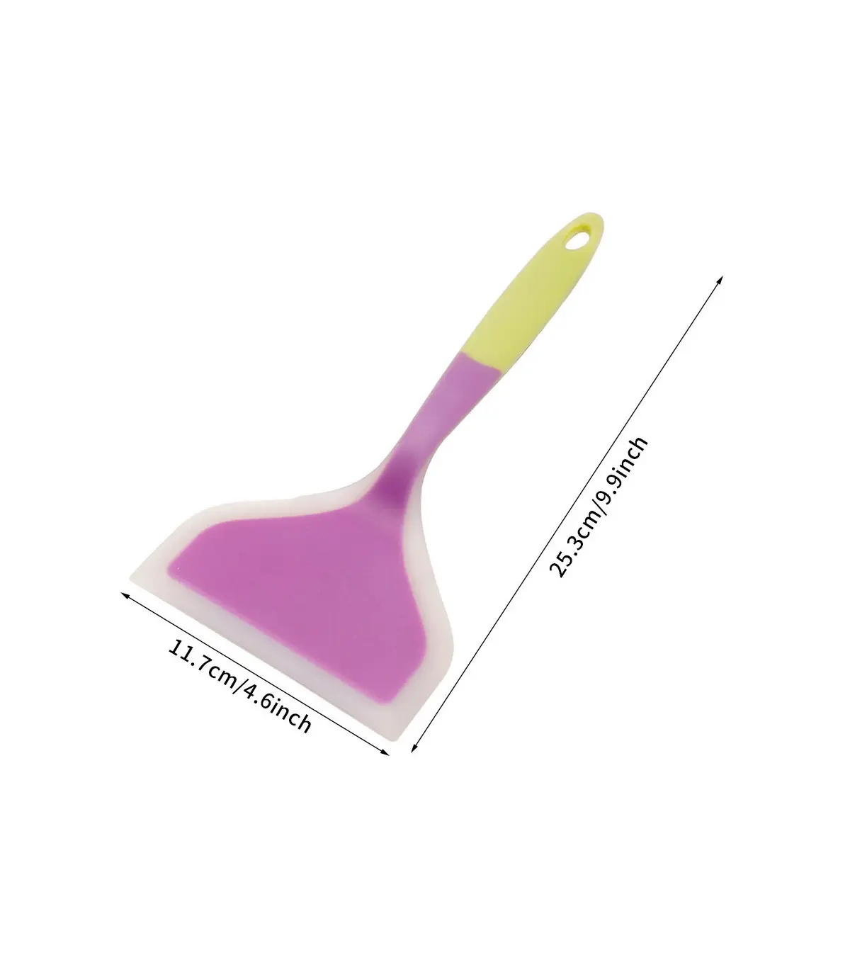 [1PC purple] Spatule à jade en silicone multicolore, poêle antiadhésive, spatule à frire résist