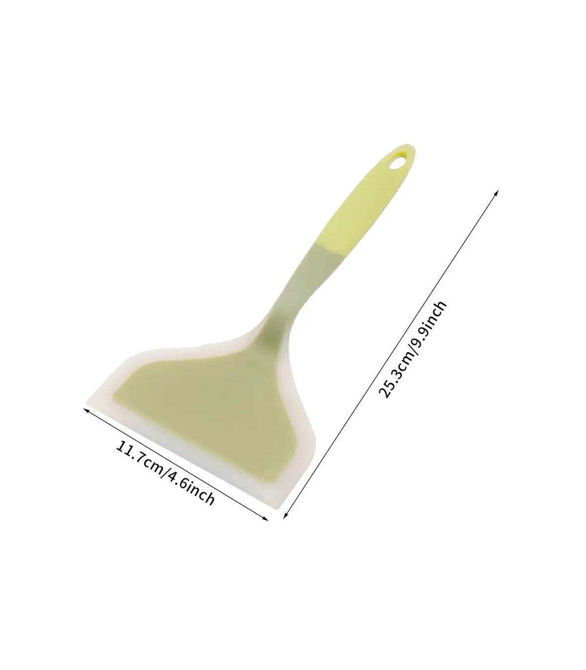 [1PC green] Spatule à jade en silicone multicolore, poêle antiadhésive, spatule à frire résista