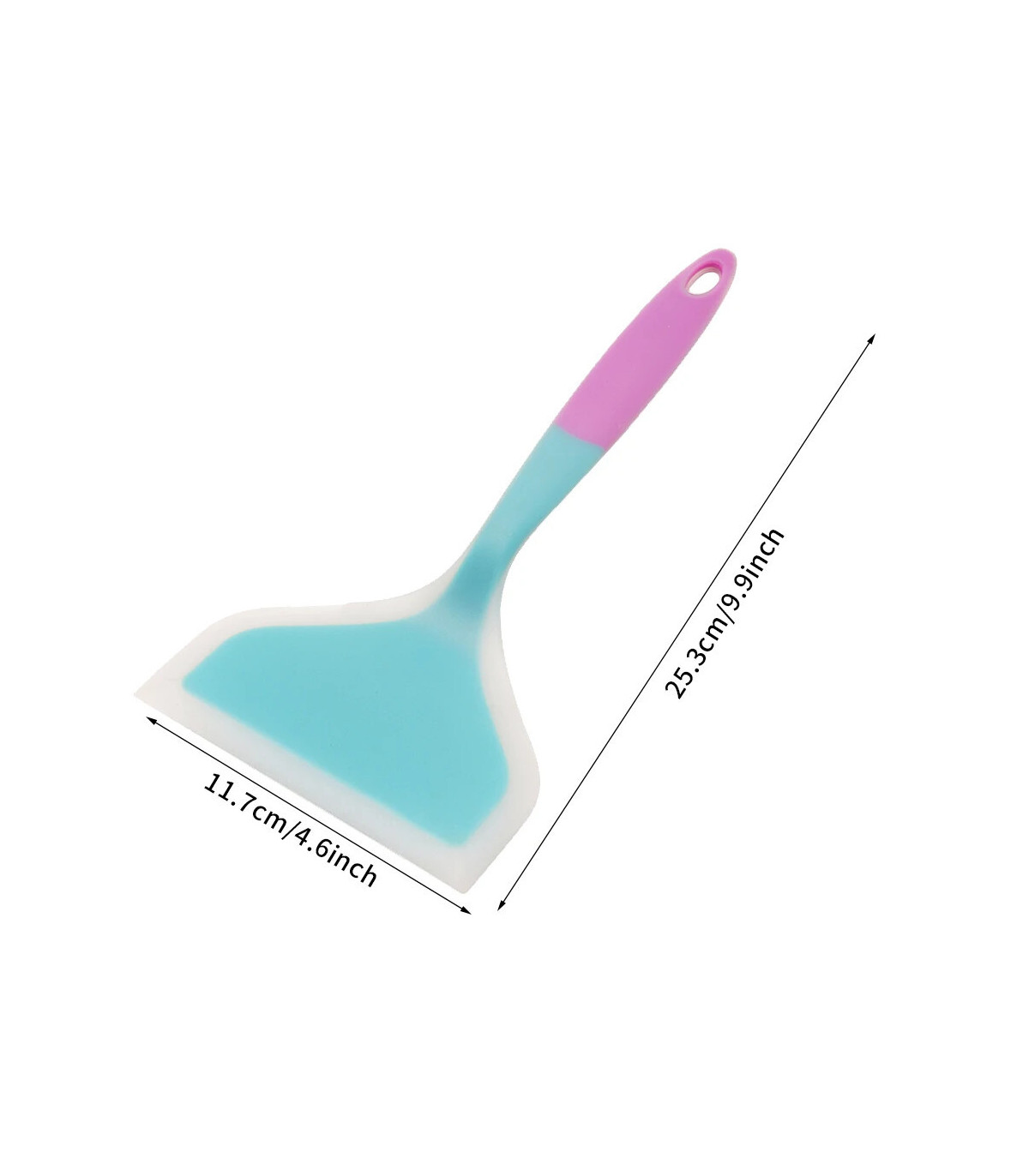 [1PC green] Spatule à jade en silicone multicolore, poêle antiadhésive, spatule à frire résista
