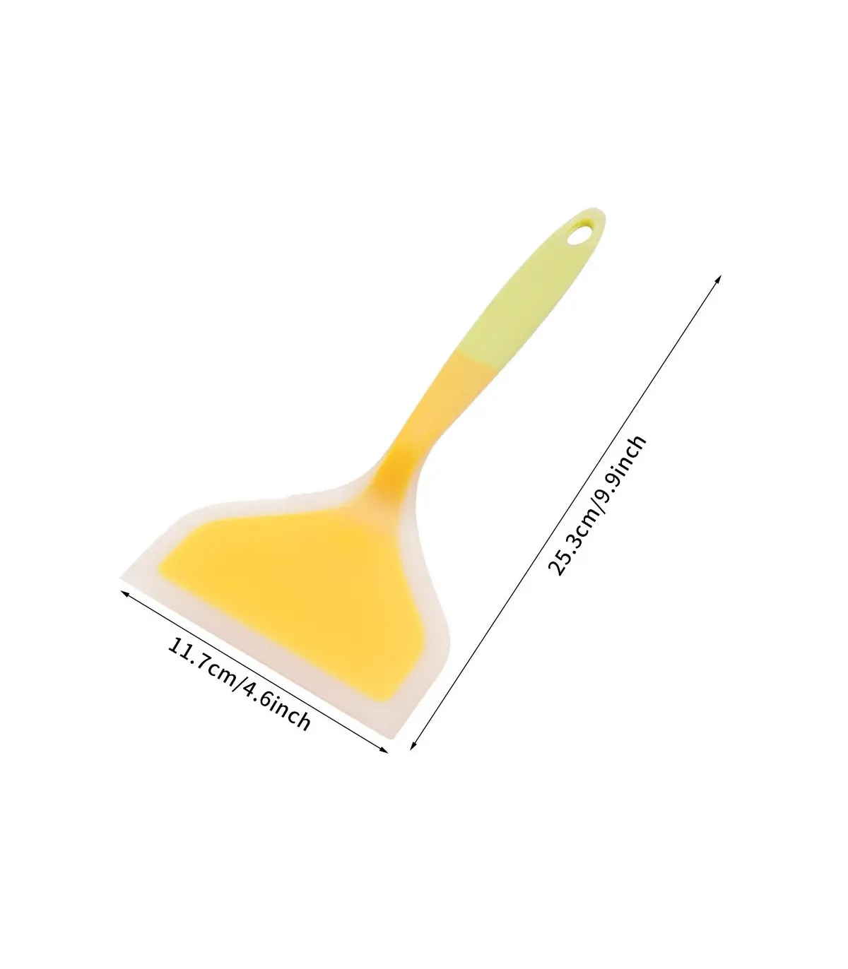 [1PC yellow] Spatule à jade en silicone multicolore, poêle antiadhésive, spatule à frire résist
