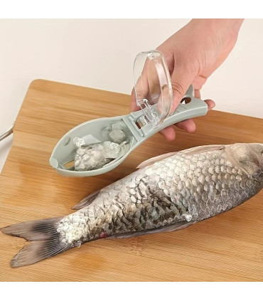 [Green] Grattoir à écailles de poisson pour enlever rapidement la peau du poisson, brosse, râpe