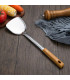 [Strainer] Spatule à manche en Imitation de Grain de bois en acier inoxydable, pelle qui fuit, 