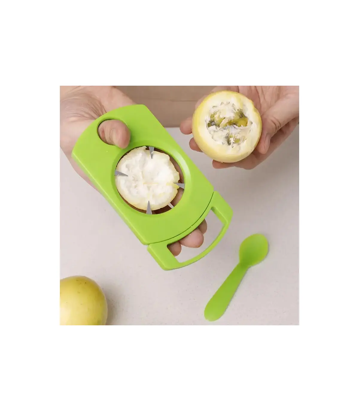 [Green États-unis] Ensemble d\'ouvre-fruits de la passion avec cuillère, gadget de cuisine, outi