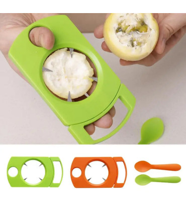 [Green Espagne] Ensemble d\'ouvre-fruits de la passion avec cuillère, gadget de cuisine, outil d