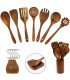 [Wood no Holder B] Ensemble d\'ustensiles en bois, ensemble d\'ustensiles de cuisine, Kit d\'usten