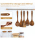 [Wood no Holder B] Ensemble d\'ustensiles en bois, ensemble d\'ustensiles de cuisine, Kit d\'usten