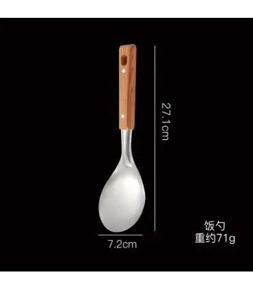 [Rice spoon] Ensemble de spatule de cuisine en acier inoxydable, manche brûlant, cuillère, pass
