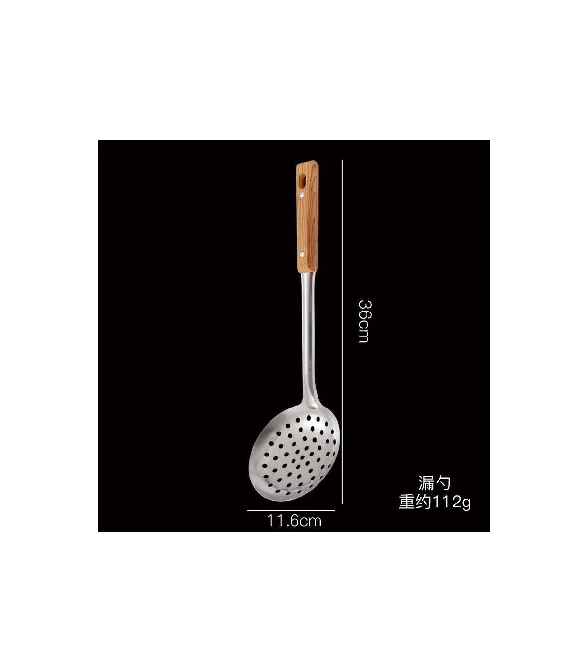 [Strainer] Ensemble de spatule de cuisine en acier inoxydable, manche brûlant, cuillère, passoi
