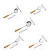[Spoon] Ensemble de spatule de cuisine en acier inoxydable, manche brûlant, cuillère, passoire,