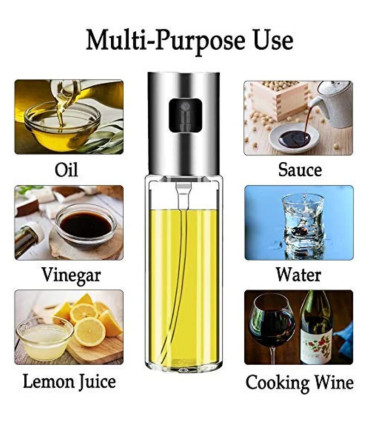[Rose Gold] Pulvérisateur d\'huile d\'olive, bouteille en verre de qualité alimentaire avec tête 