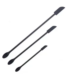 [Black] Spatule en Silicone résistante à la chaleur, manche Long, grattoir à double extrémité e