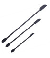[Black] Heat-Resistant Silicone Spatula with Long Handle, Double-Ended Scraper