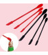 [Black] Spatule en Silicone résistante à la chaleur, manche Long, grattoir à double extrémité e