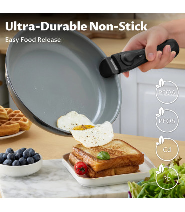 [Black 13-Piece France] Batterie de cuisine à induction avec revêtement céramique sain, cassero