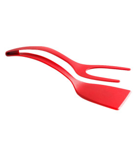 [Red 1pcs CHINA] Spatule à crêpes antiarina, tourneurs frits, pince à œufs, cuisine, steak, pin