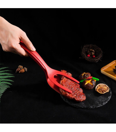[Black 2pcs CHINA] Spatule à crêpes antiarina, tourneurs frits, pince à œufs, cuisine, steak, p