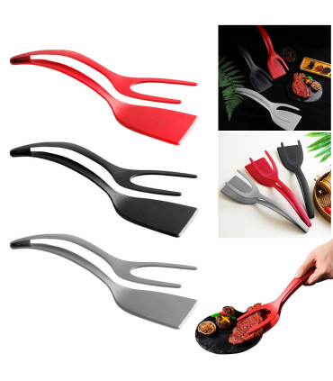 [Black 1pcs CHINA] Spatule à crêpes antiarina, tourneurs frits, pince à œufs, cuisine, steak, p