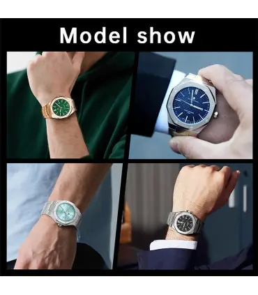 [SO2110-03 Non] SAPPHERO montre pour hommes, bracelet en acier inoxydable, conception résistant