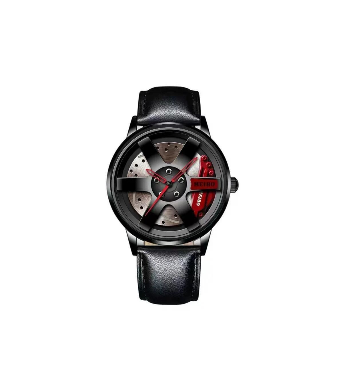 [Red P] Mode hommes voiture roue montres de luxe en acier inoxydable montre étanche pour hommes