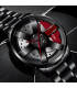 [Red] Mode hommes voiture roue montres de luxe en acier inoxydable montre étanche pour hommes Q