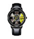 [Yellow P] Mode hommes voiture roue montres de luxe en acier inoxydable montre étanche pour hom