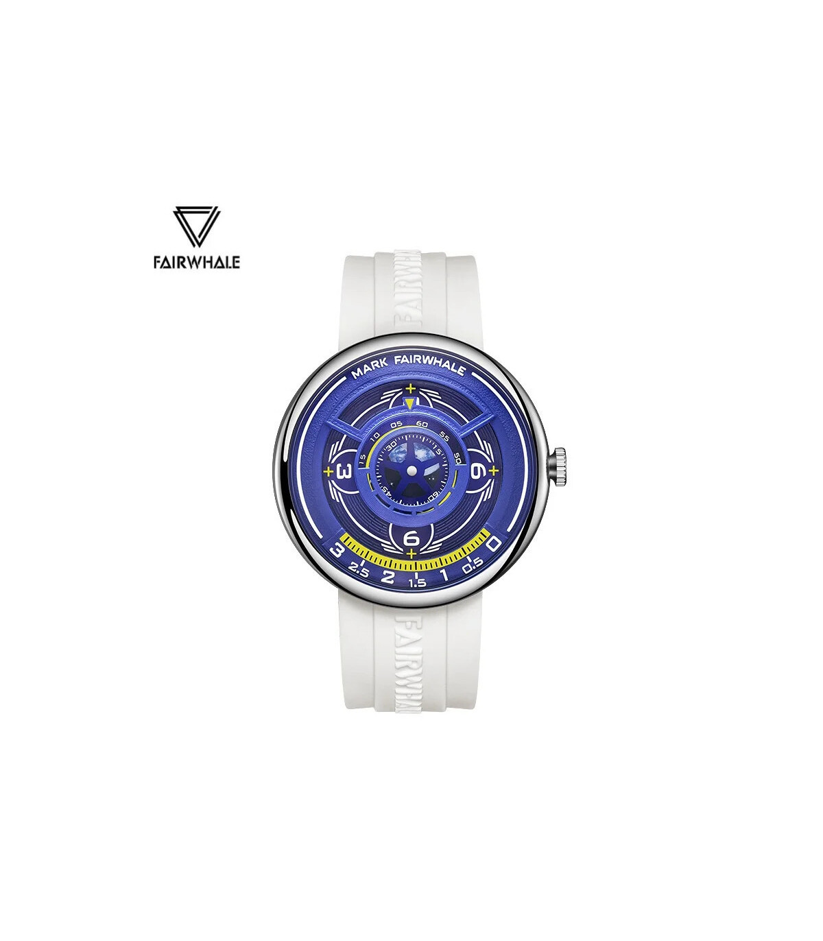 [A] Mark Fairwhale 5990 nouveau 2025 mode Original Unique silicone Quartz montre pour hommes ve