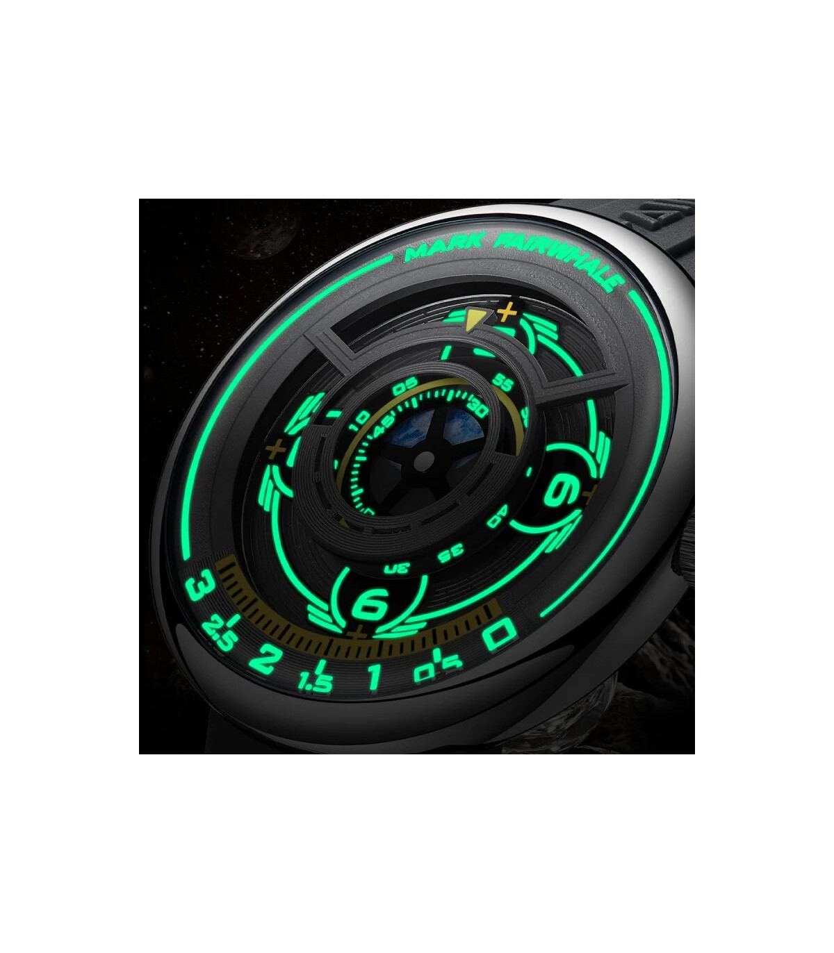 [A] Mark Fairwhale 5990 nouveau 2025 mode Original Unique silicone Quartz montre pour hommes ve