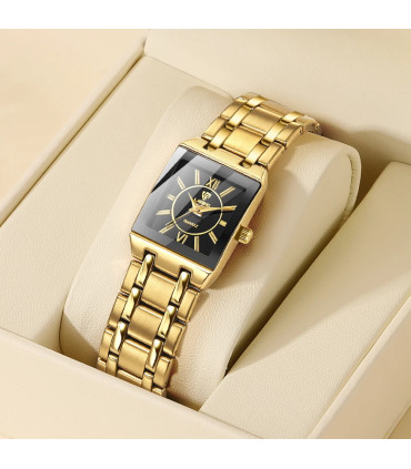 [Women Gold] LIEBIG montres à Quartz de luxe pour femmes hommes montre d\'affaires conception Si
