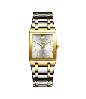 [Men Silver] LiEBIG luxe montres à Quartz doré pour femme fille mâle mode 30 m étanche femmes d