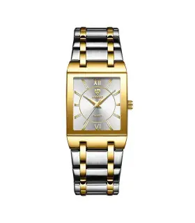 [Men Silver] LiEBIG luxe montres à Quartz doré pour femme fille mâle mode 30 m étanche femmes d