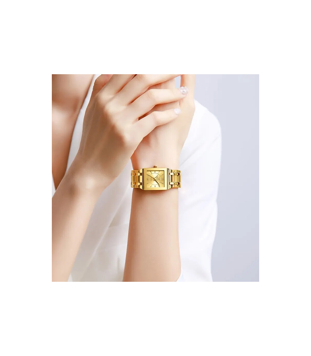 [Women Black] LiEBIG luxe montres à Quartz doré pour femme fille mâle mode 30 m étanche femmes 