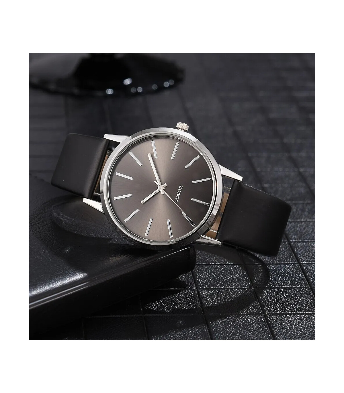 [Black Black] Montre à Quartz décontractée pour hommes, marque de luxe, célèbre, horloge mascul
