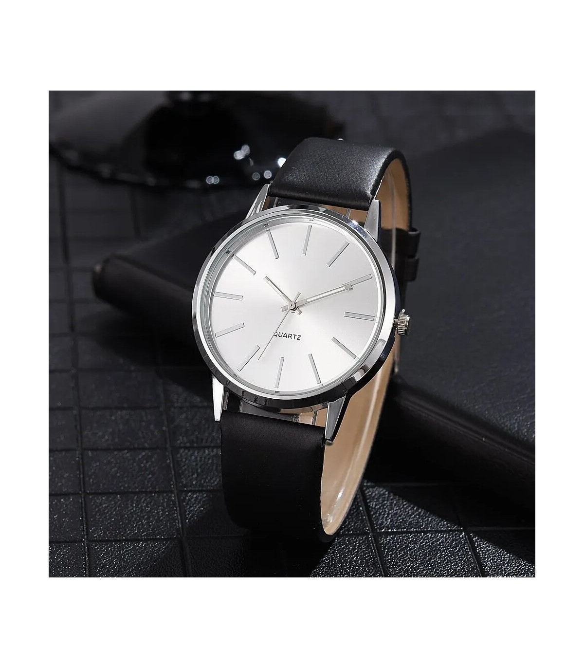 [White] Montre à Quartz décontractée pour hommes, marque de luxe, célèbre, horloge masculine, S