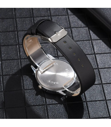 [Coffee White] Montre à Quartz décontractée pour hommes, marque de luxe, célèbre, horloge mascu