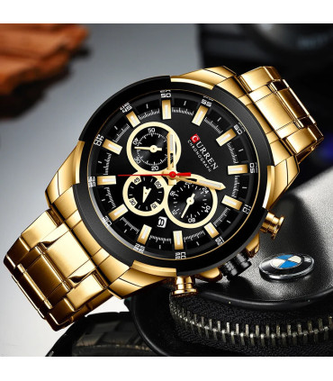 [G B] CURREN montres pour hommes Top marque grande montre de Sport de luxe hommes militaire en 