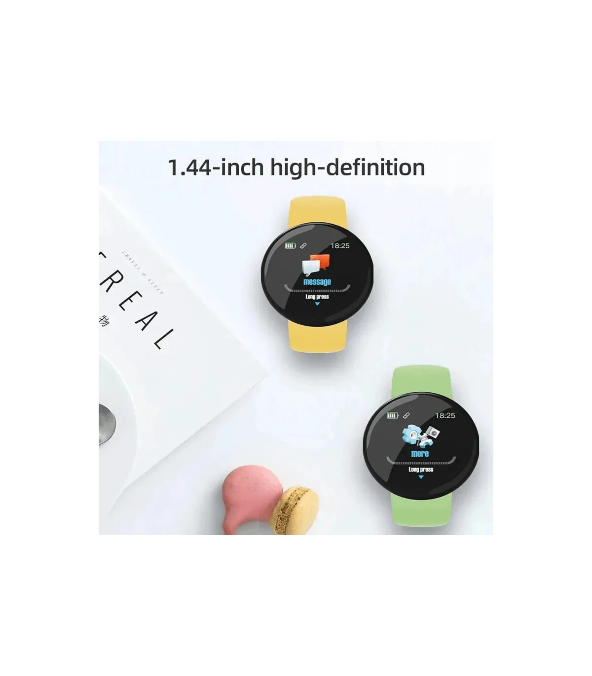 [With Original Box White] 2025 nouveau D18 multifonctionnel montre intelligente femmes Bluetoot