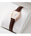 Moda de relojes para mujeres sin caja, casual, con pequeño dial y correa de cuero para mujer.