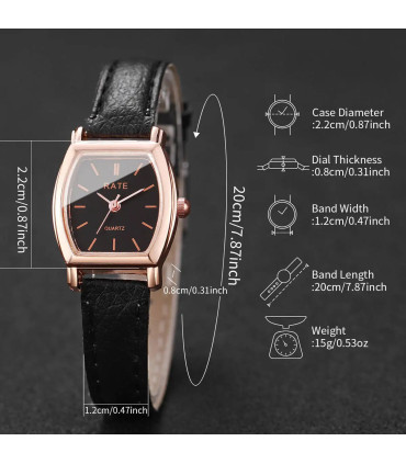 [D Without Box] Mode femmes montres décontracté petit cadran bracelet en cuir femmes montre à Q