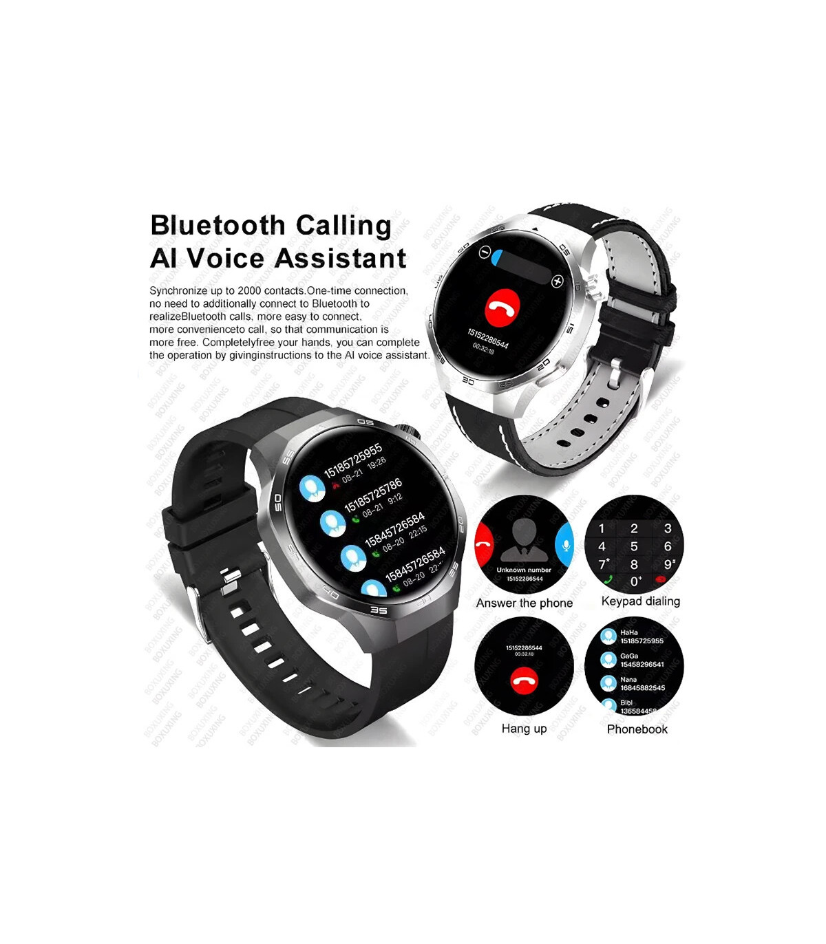 [GPS NFC Watch GT5Pro Silver red] Nouveau pour Huawei montre GT5 Pro montre intelligente HD AMO